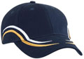 FRONT VIEW OF BASEBALL CAP NAVY/WHITE/GOLD